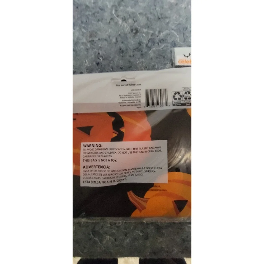 Halloween 2025 2Table Covering Plastic Retangle 54in x 84in‎ Set of 2